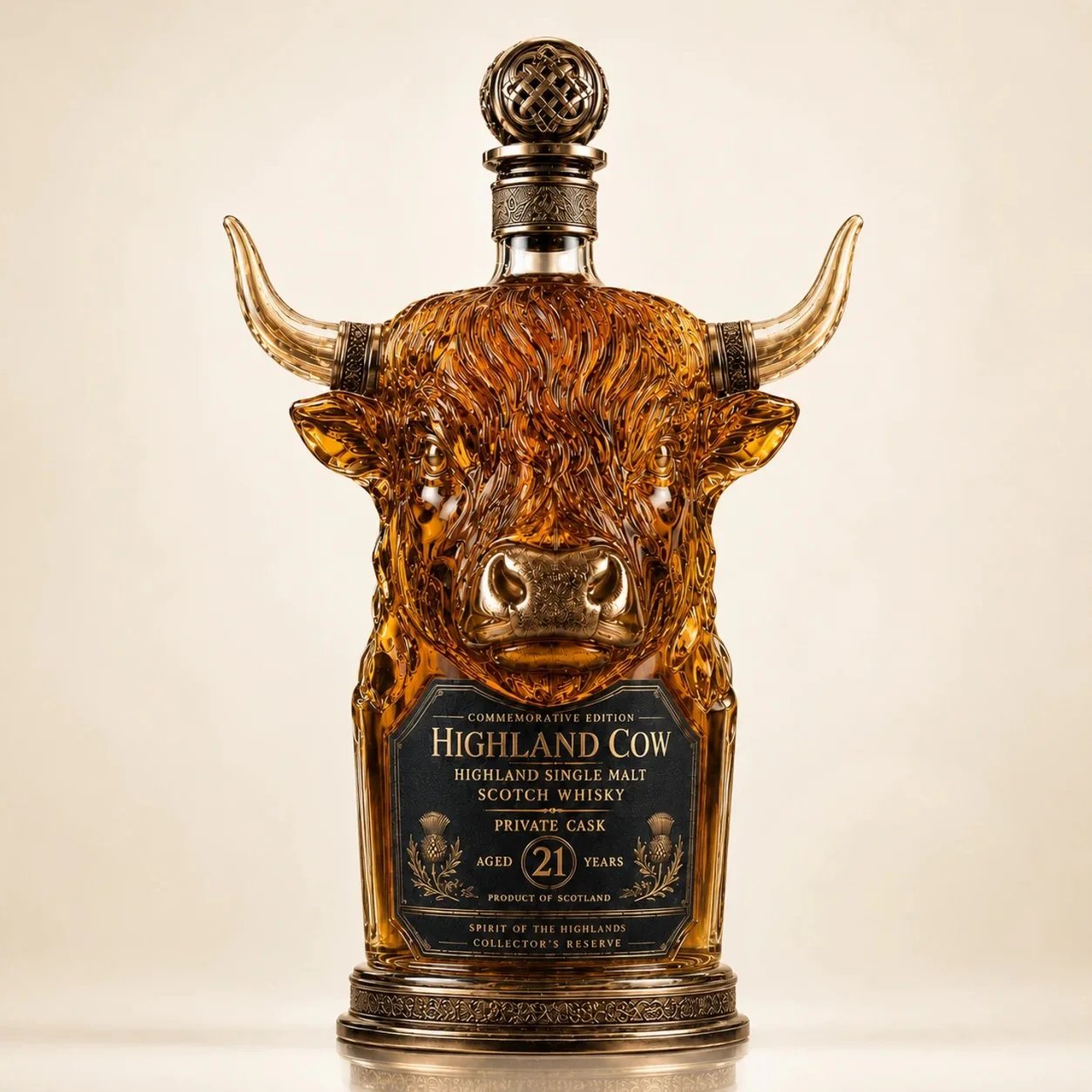 【Note: Gift box included.】Highland Cow Private Cask 21-Year-Old Scotch Whisky – Niutou Liquor-750ml/40% vol