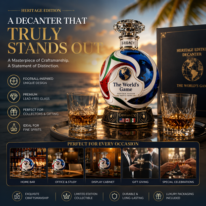 ⚽ Own the Glory: 2026 Match Ball Decanter – Heritage Edition